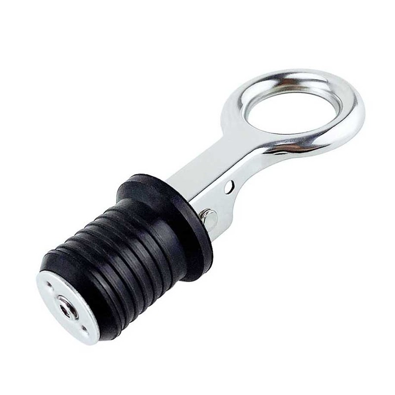 25MM Marine Drain Plug Adjustable Snap Tight Stainless Steel Rubber Drain Plug