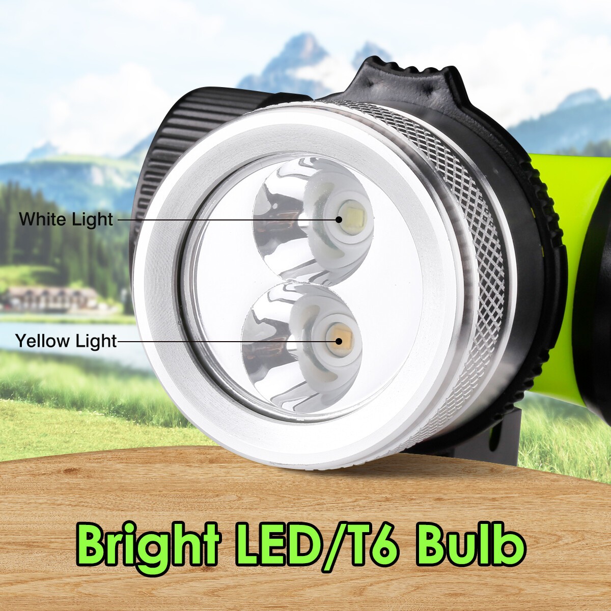 Scuba Diving LED Headlamp Underwater 262ft Waterproof Headlight Head Dive Torch