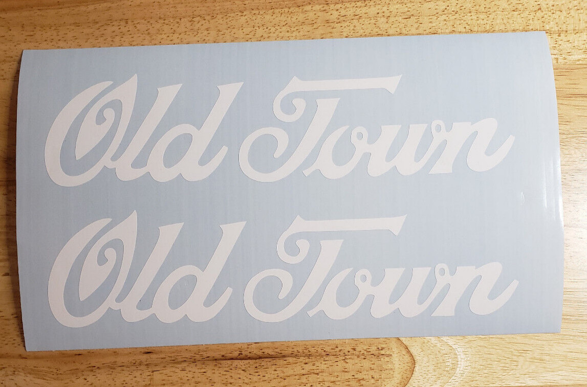 old town Kayak Canoe Decals Stickers 10″ Gloss White (2) Fast USA