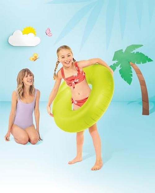 INTEX Inflatable Neon Frost Tube: 36″ Diameter – 132lb Weight Capacity – One