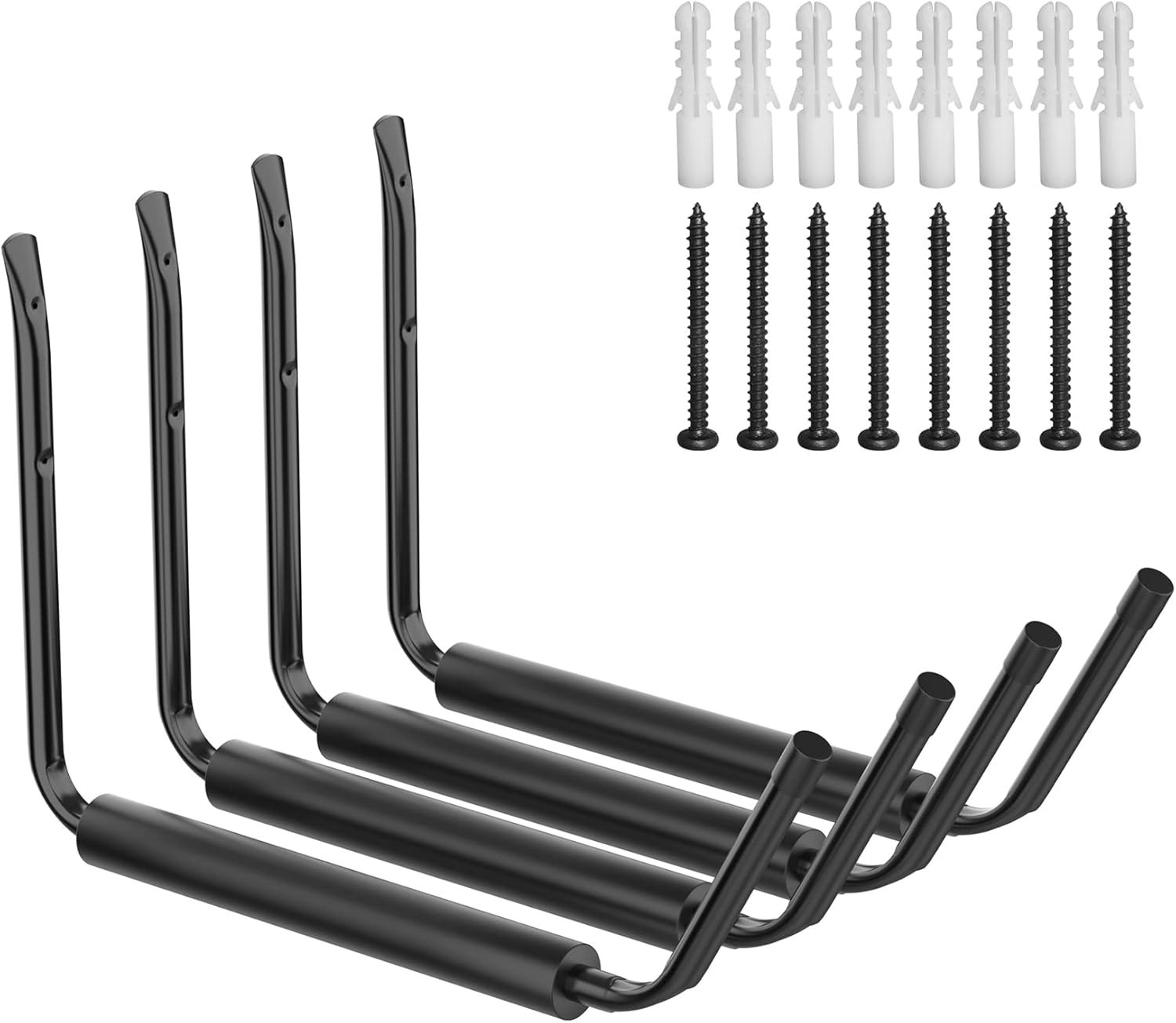 Kayak Wall Mount Rack 4-Pack Metal Garage Utility Hanger Paddleboard Ski