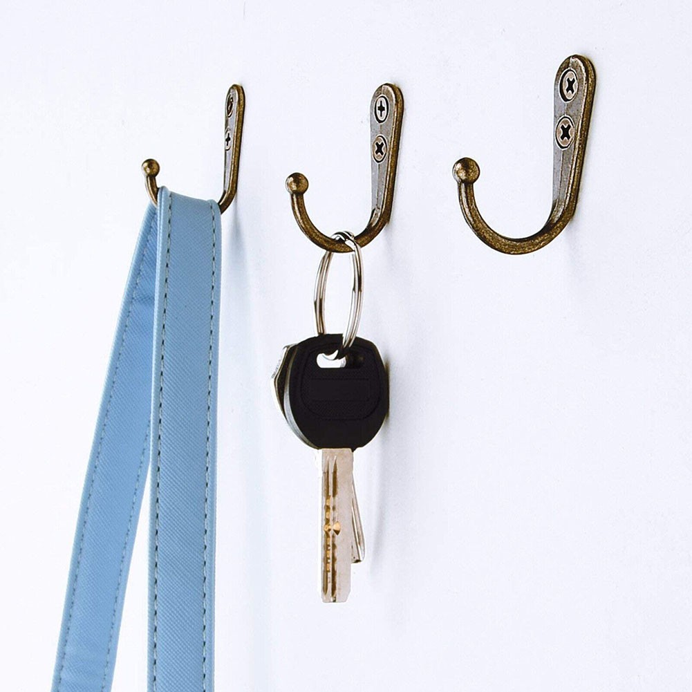 Bronze Silver Gold and Black Retro Coat Hooks for Various Decor Styles