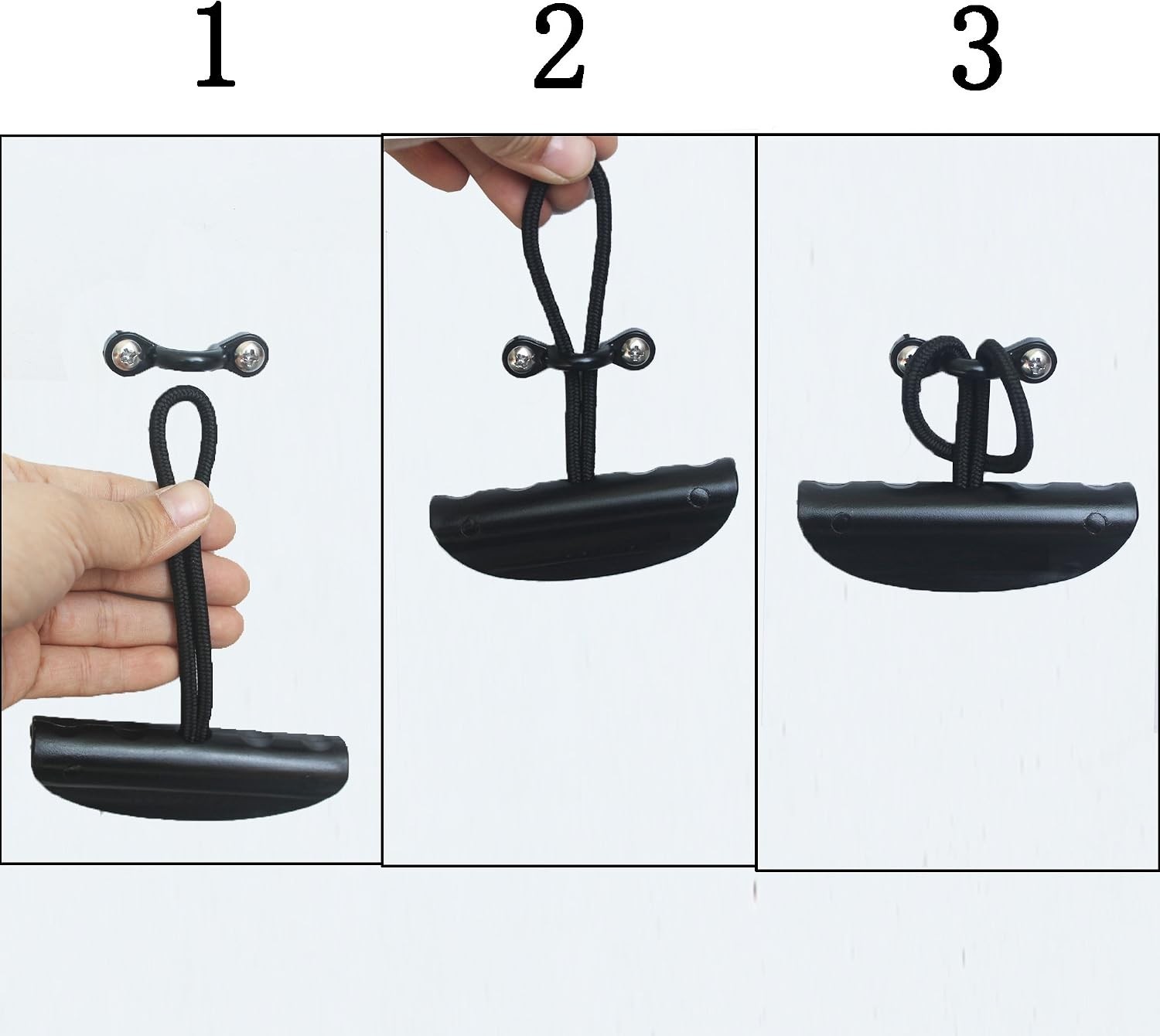 2-Piece Kayak Carry Handle Set with Heavy-Duty Braided Cord & Fasteners