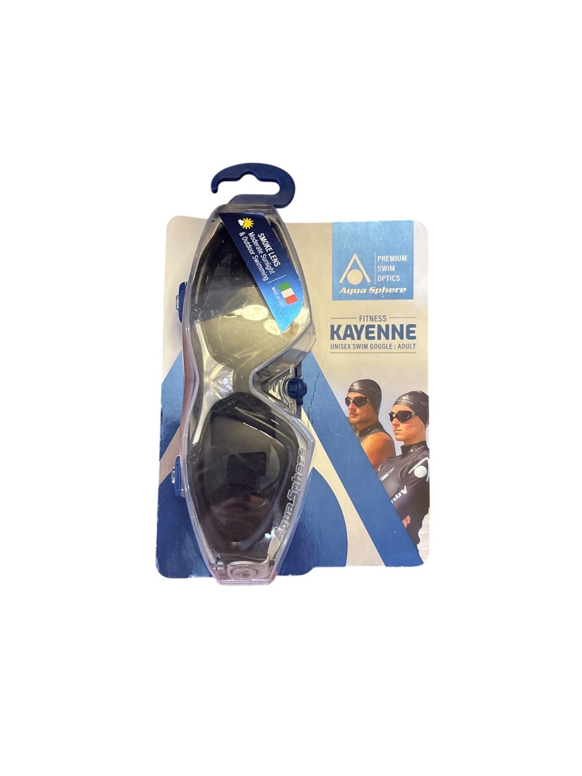 Aqua Sphere Kayenne Goggles – Black/Silver with Smoke Lens
