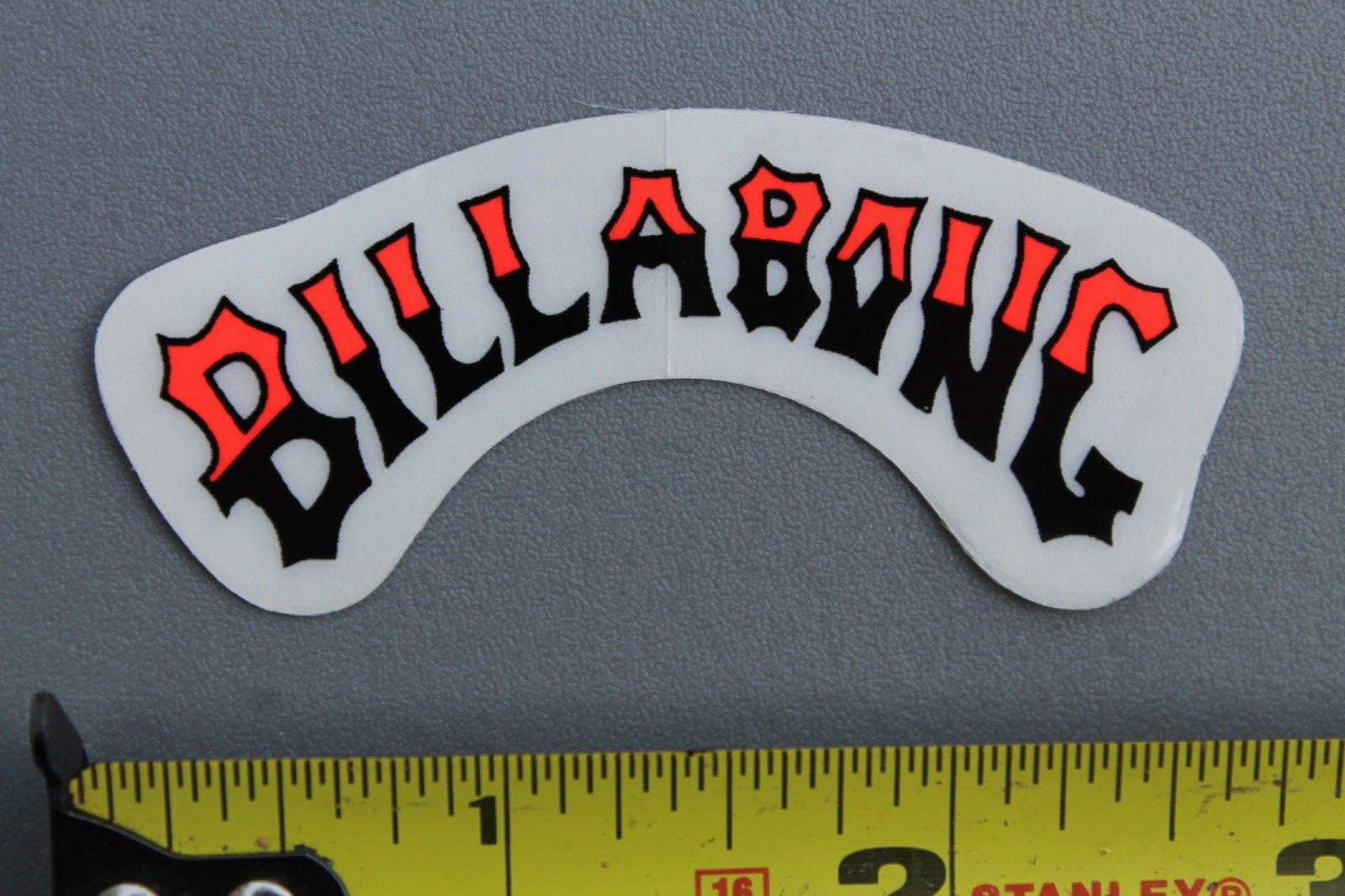 Billabong Surfboards Clear Neon Orange Black OG 80’s B8 Vintage Surfing STICKER