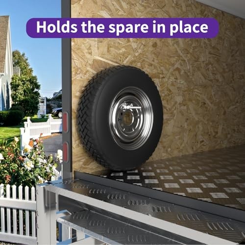 Wall Mount Spare Tire Mount for Enclosed Trailers – Upgraded Wheel