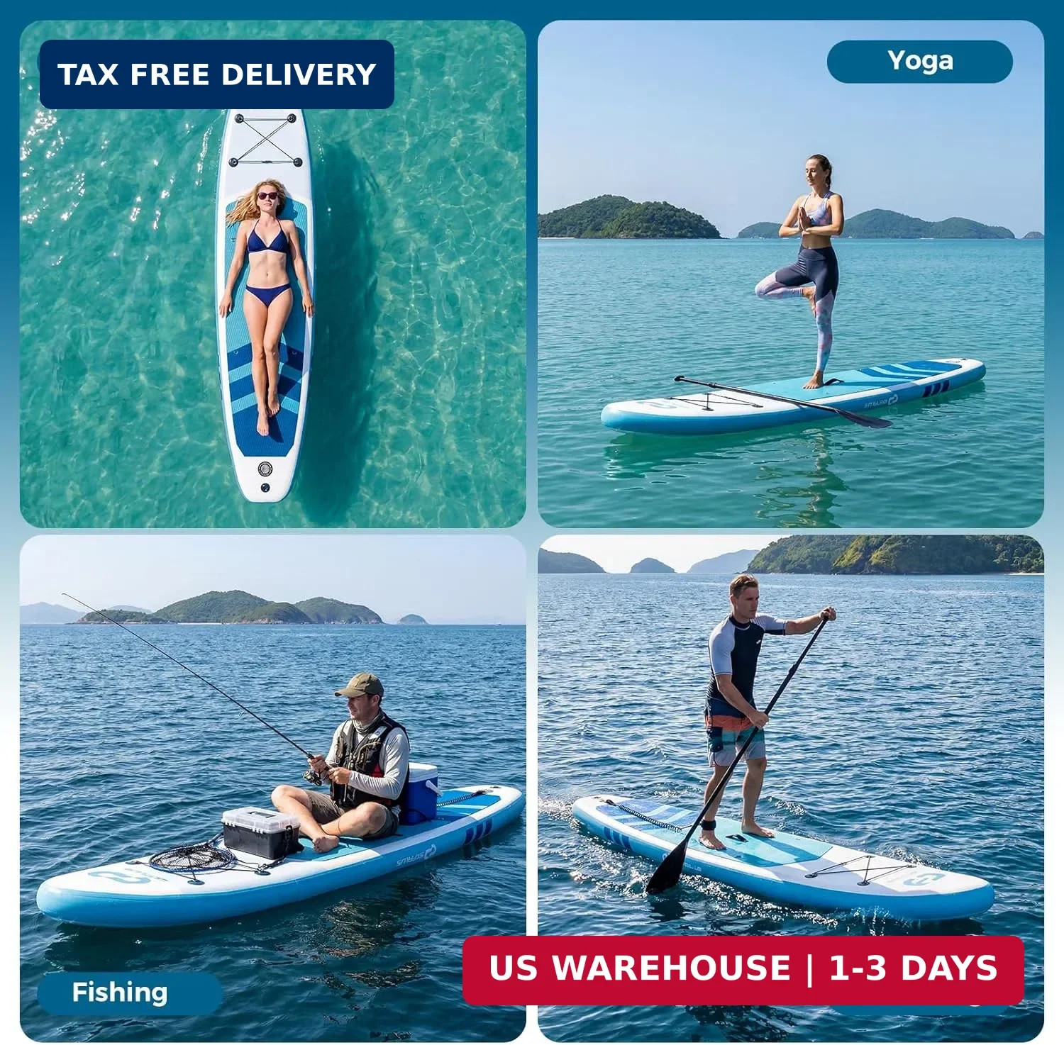Goplus Inflatable Stand Up Paddle Board, 10FT/10.5FT/11FT SUP with Accessory Pac