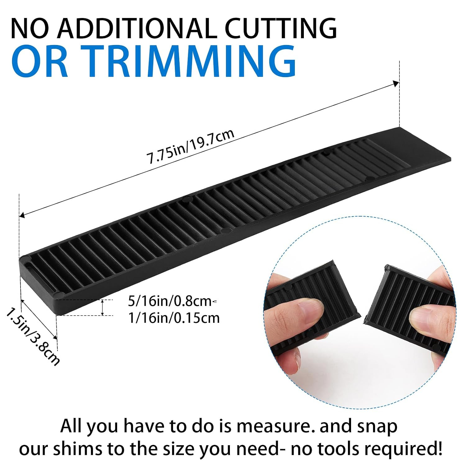 Composite Shims 7.75″ Plastic Wedges – Extreme Load Support Leveling Shims