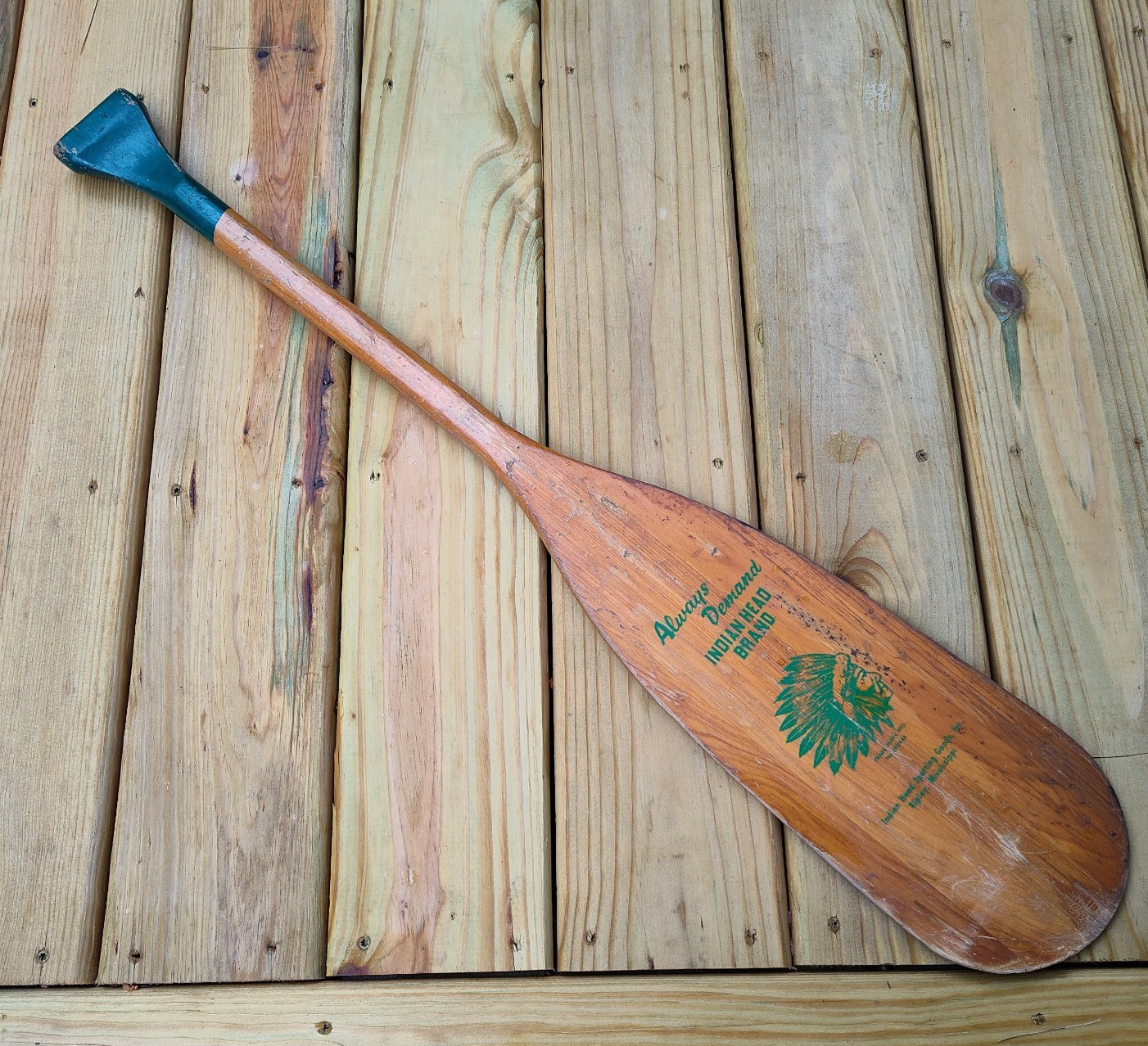 Wood Paddle by INDIAN HEAD Brand of Ripley, Mississippi 36″ Long Vintage