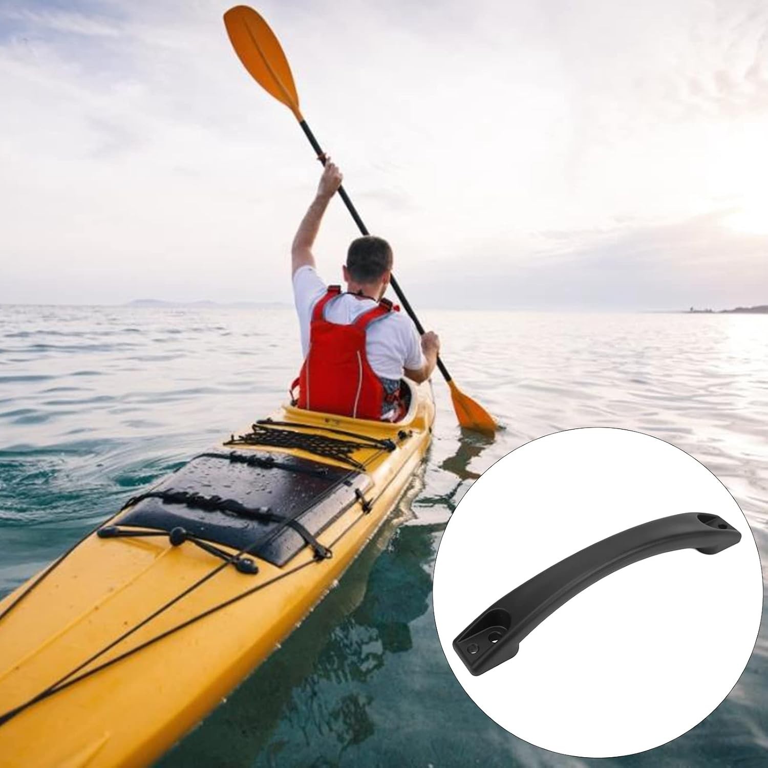 Kayak Handles, Black Nylon Marine Paddle Holder Carry Handle Mount Replacemen…