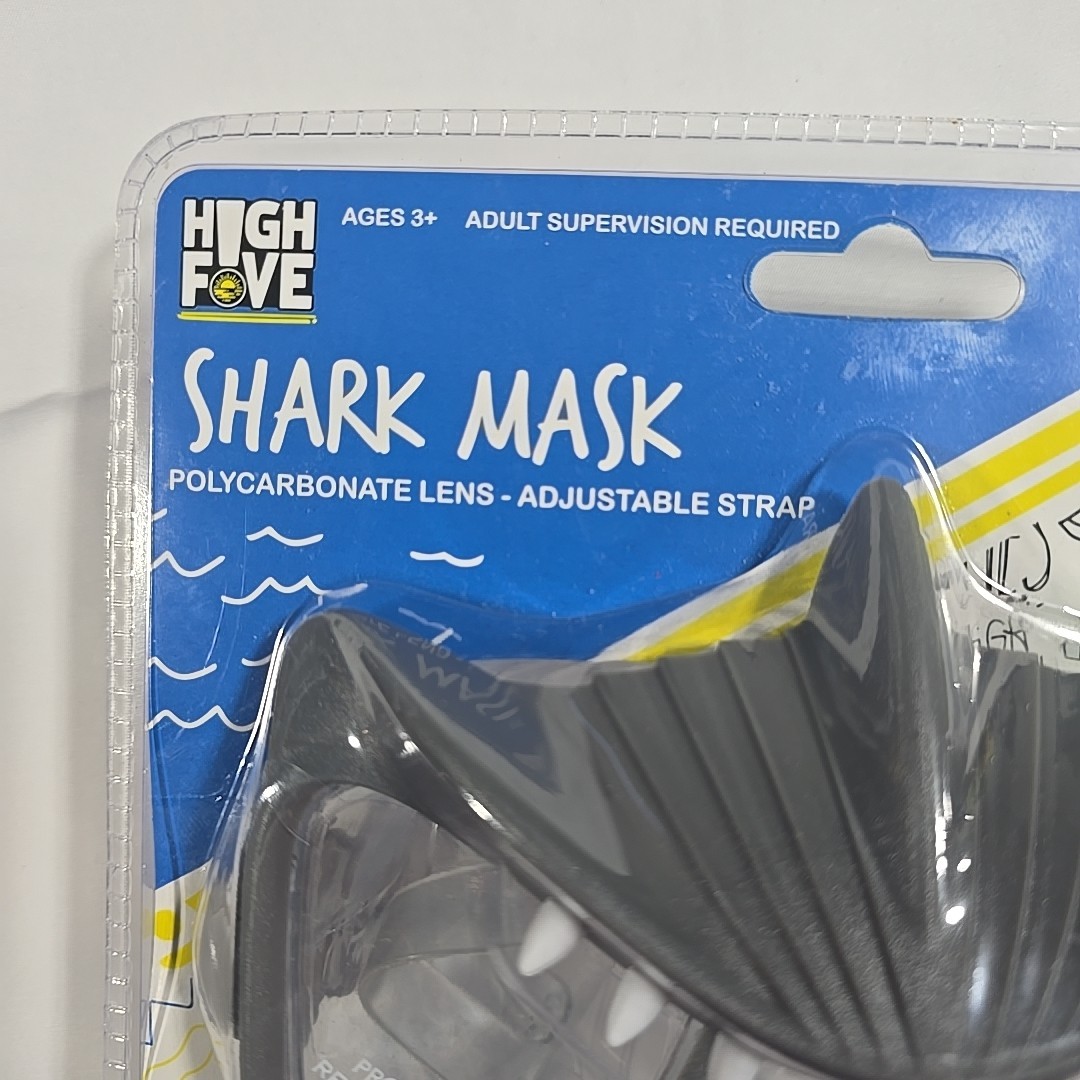 High Five Shark Mask Swim Goggles Mask Latex Free Kids Sealed Shark Teeth Dive