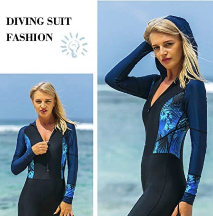Women Full Body Rash Guard 1 Piece Swimsuit Snorkeling Surfing UV Protection XXL