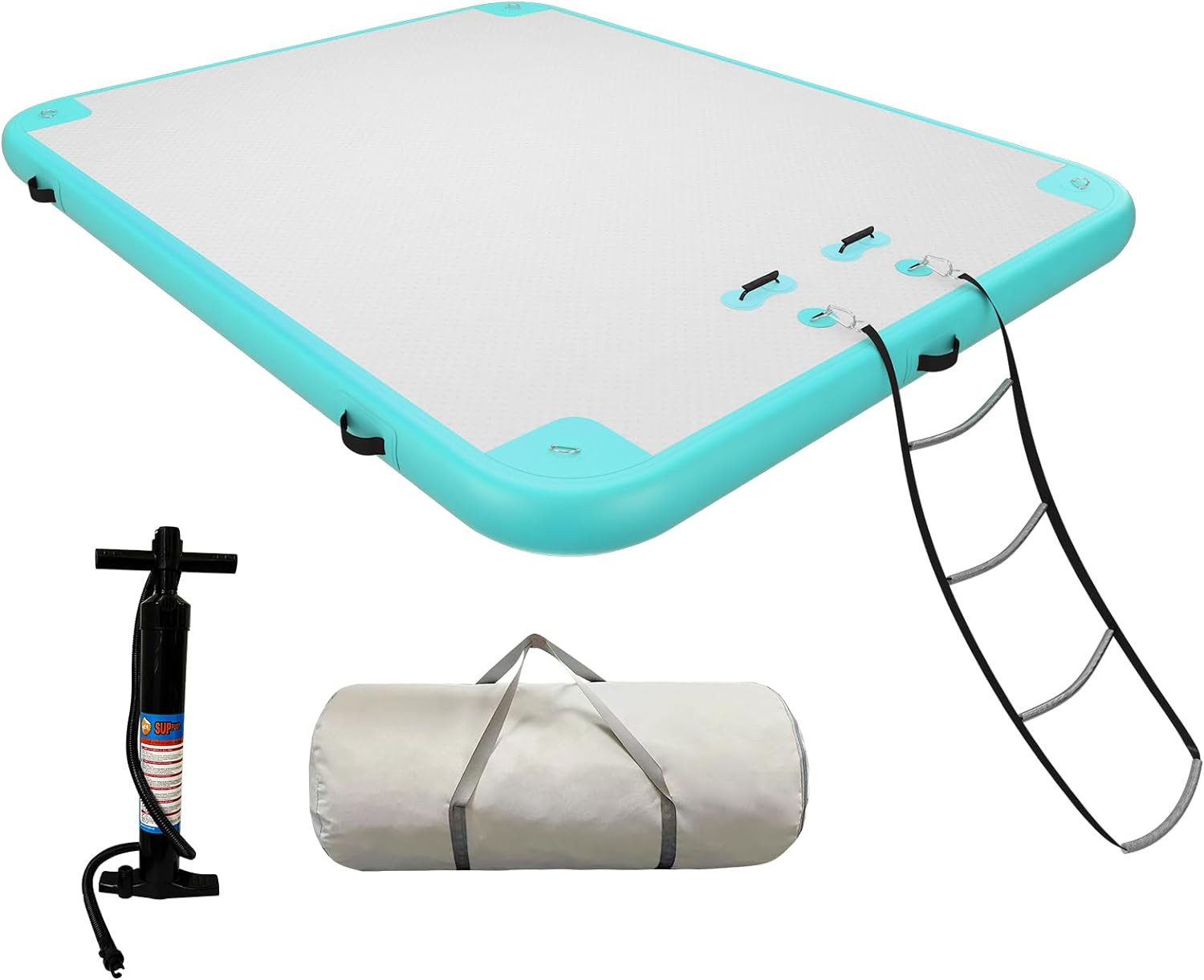 Inflatable Floating Dock Air Dock Platform Floating Island Raft with None-Slip S