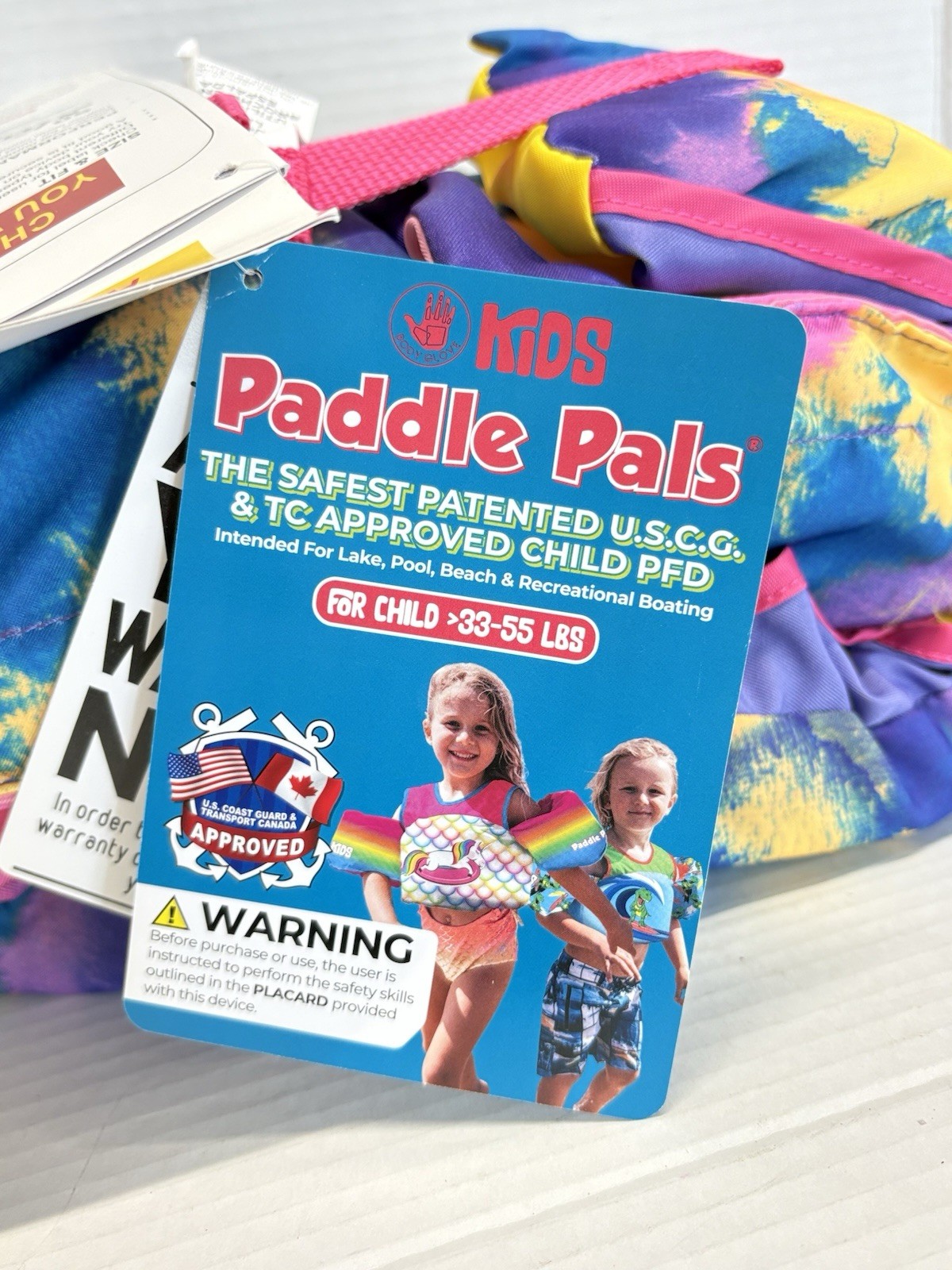Body Glove Paddle Pals Child’s Learn to Swim Life Jacket 35-55 Lb NWT