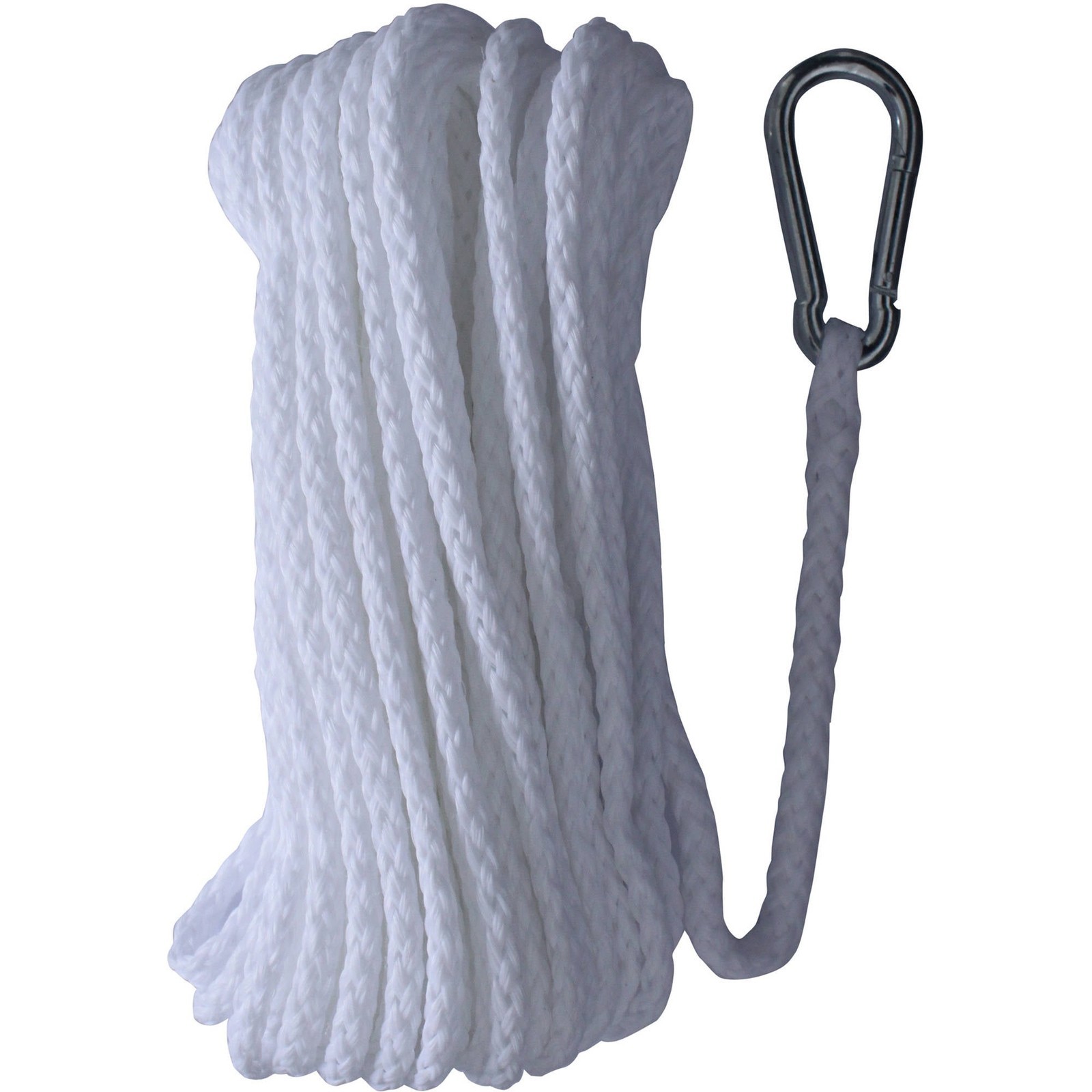 1/4″x50′ Polypropylene Anchor Line White color 50 Foot Length.
