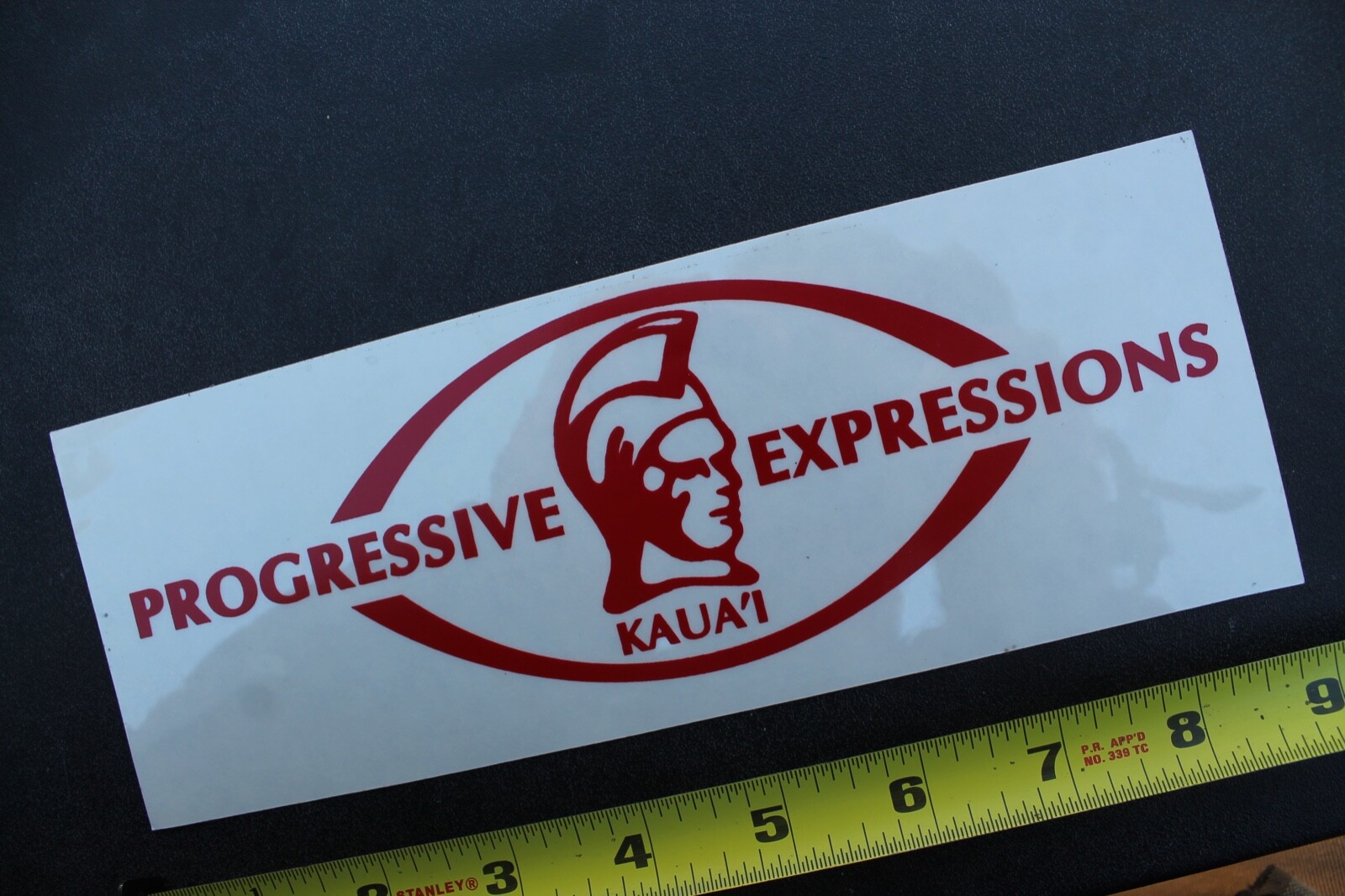 Progressive Expressions Kaua’i Hawaii Clear Red Rare V36 Vintage Surfing STICKER