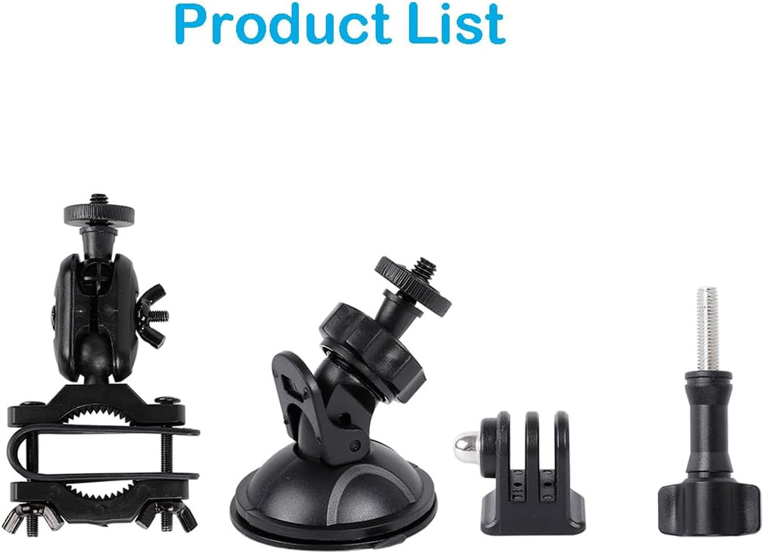 Pellking Rear View Mirror Holder Suction Cup Kit for Insta360 X5/X4/X3/X2/X,360