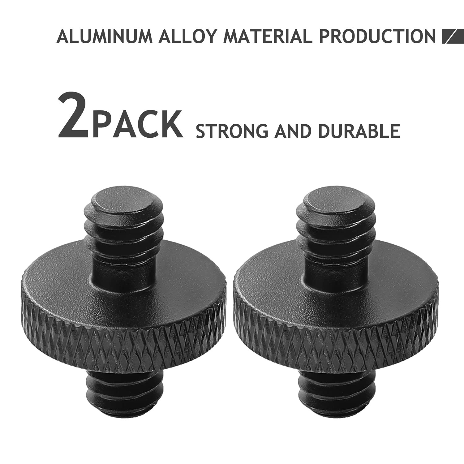 1/4″ Male to Threaded Tripod Screw 1/4 2pc, Black