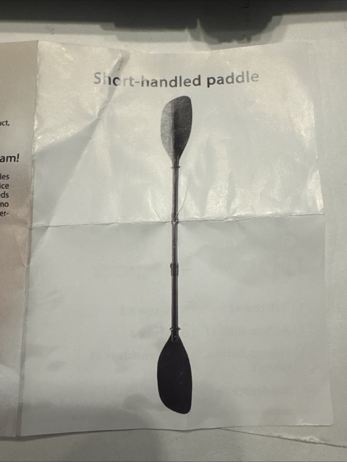Adjustable Short-Handled Kayak Paddle 2-Piece Double Blade Paddle Black