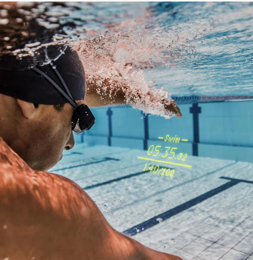 FORM With Smart Display Model Swim Goggles – Black (Large)