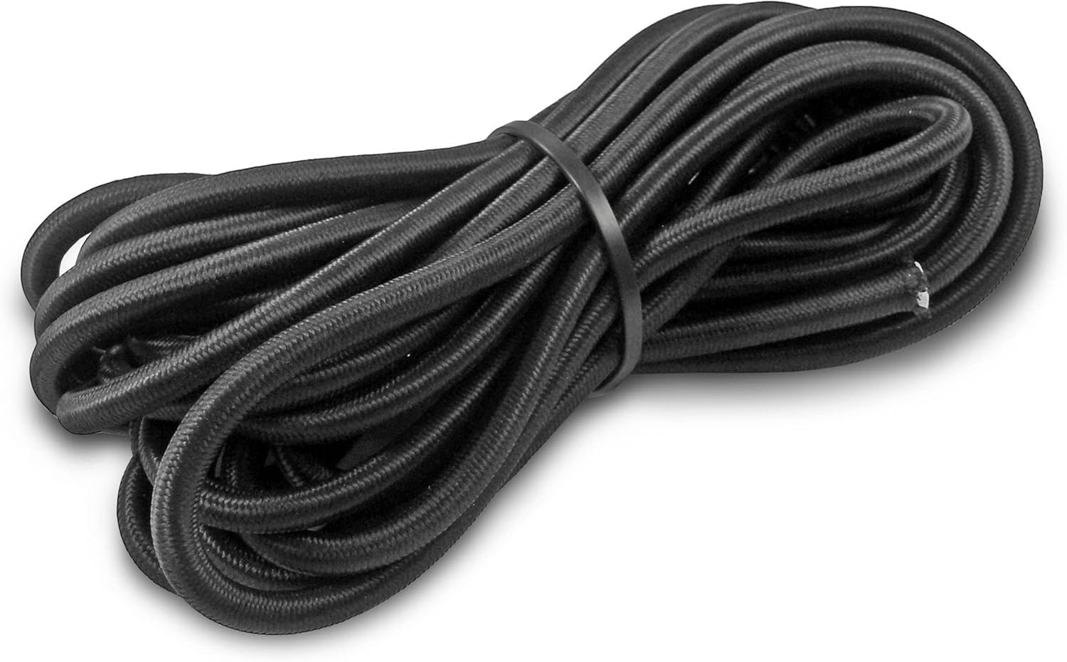 18′ Black Bungee Cord with Coated Hooks for Kayak & Gear Securing