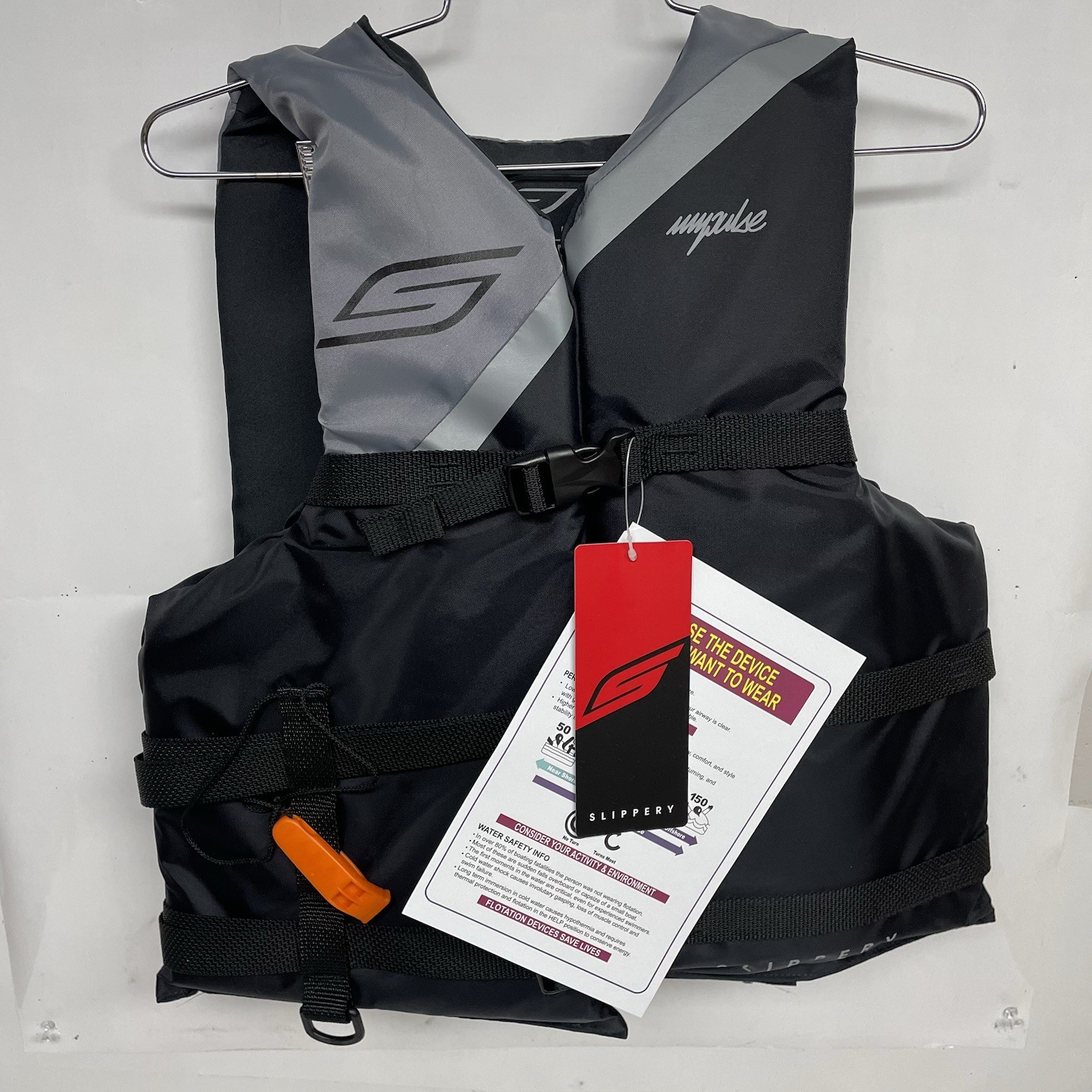 Slippery Impulse Nylon Water Life Vest – Size Super L (fits Regular L) 40”-60”