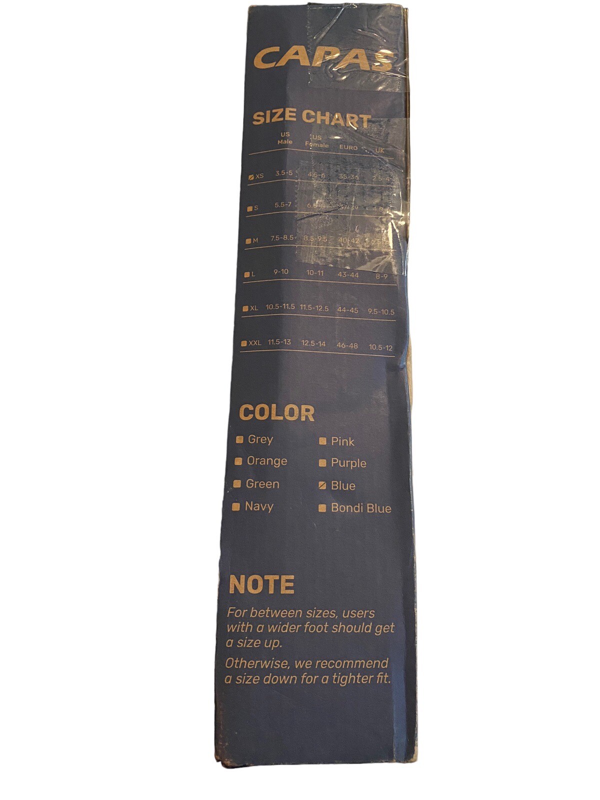 CAPAS Swim Training Fins Silicone Blue XS (US Male 3.5-5 US Female 4.5-6)