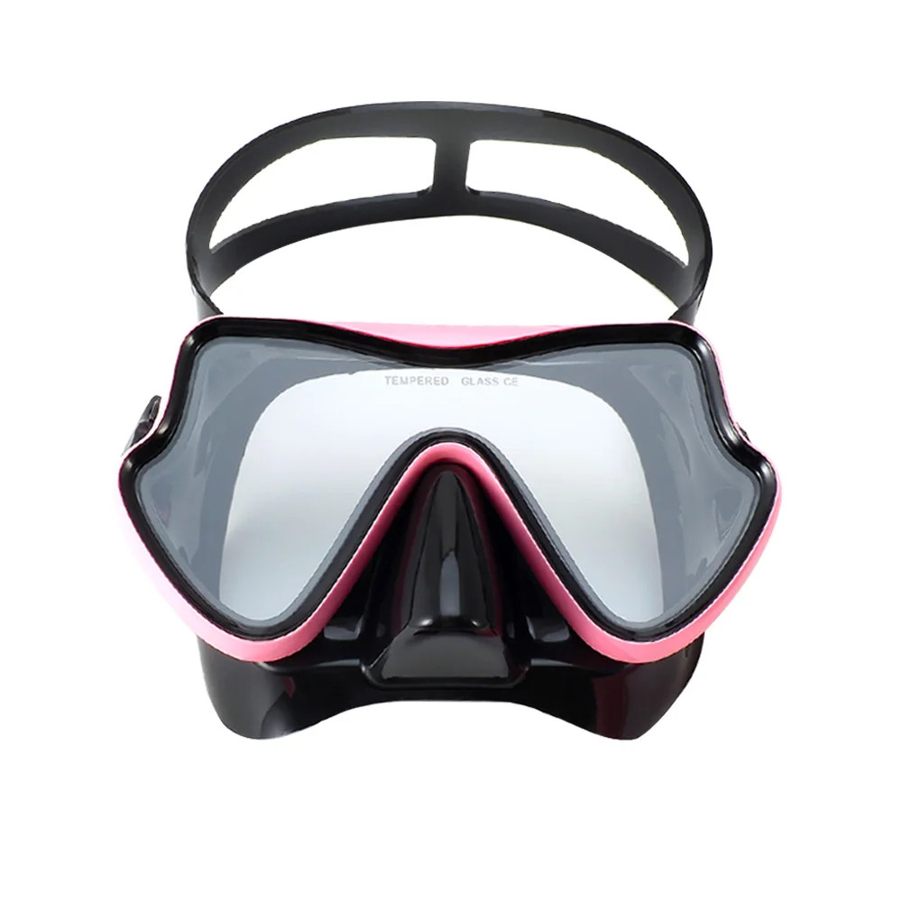 Diving Mask Snorkeling Goggles Panoramic HD Tempered Glass Anti Fog Mask Swim