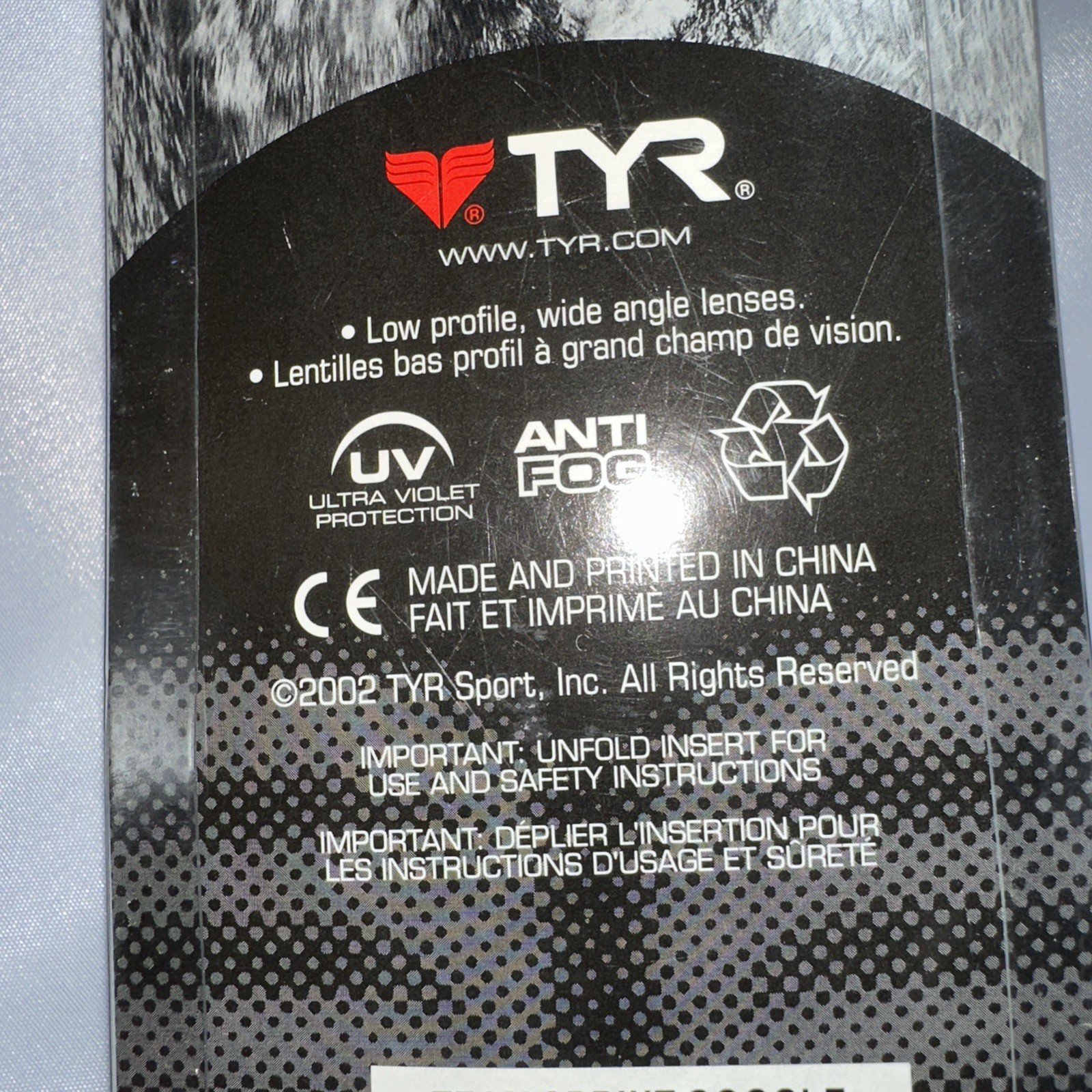 TYR Team Sprint Performance Vintage Polycarbonate Lens Low Profile Wide Angle