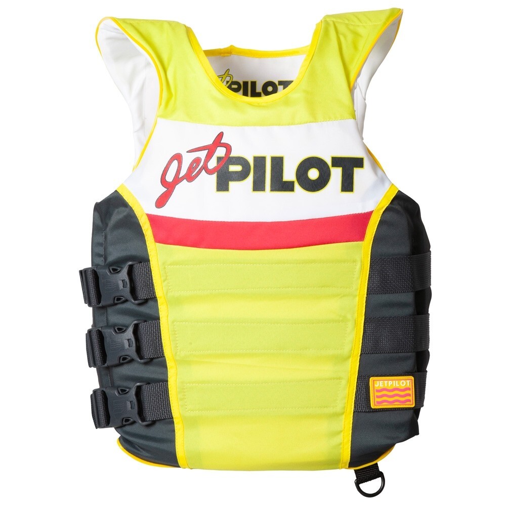 JETPILOT Vintage Nylon CGA 3-Buckle PFD Blue Gray Orange PFD Life Vest JP23212