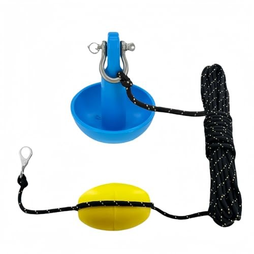 XIALUO Marine Mushroom Anchor Kit 8 lb Blue PE Coated Kayak Anchor Accessories