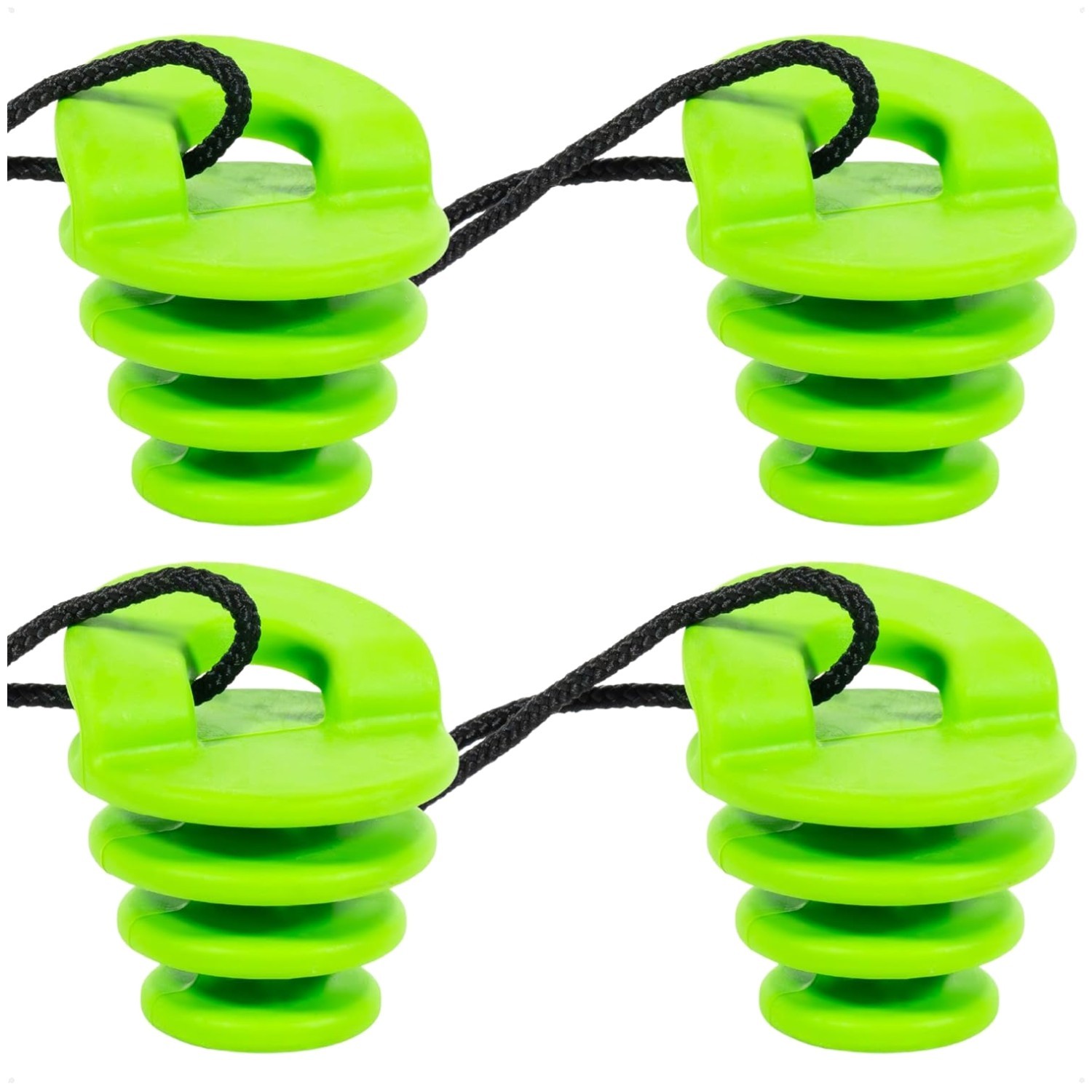 Kayak Scupper Stoppers, TPE Material, Green (4-Pack)