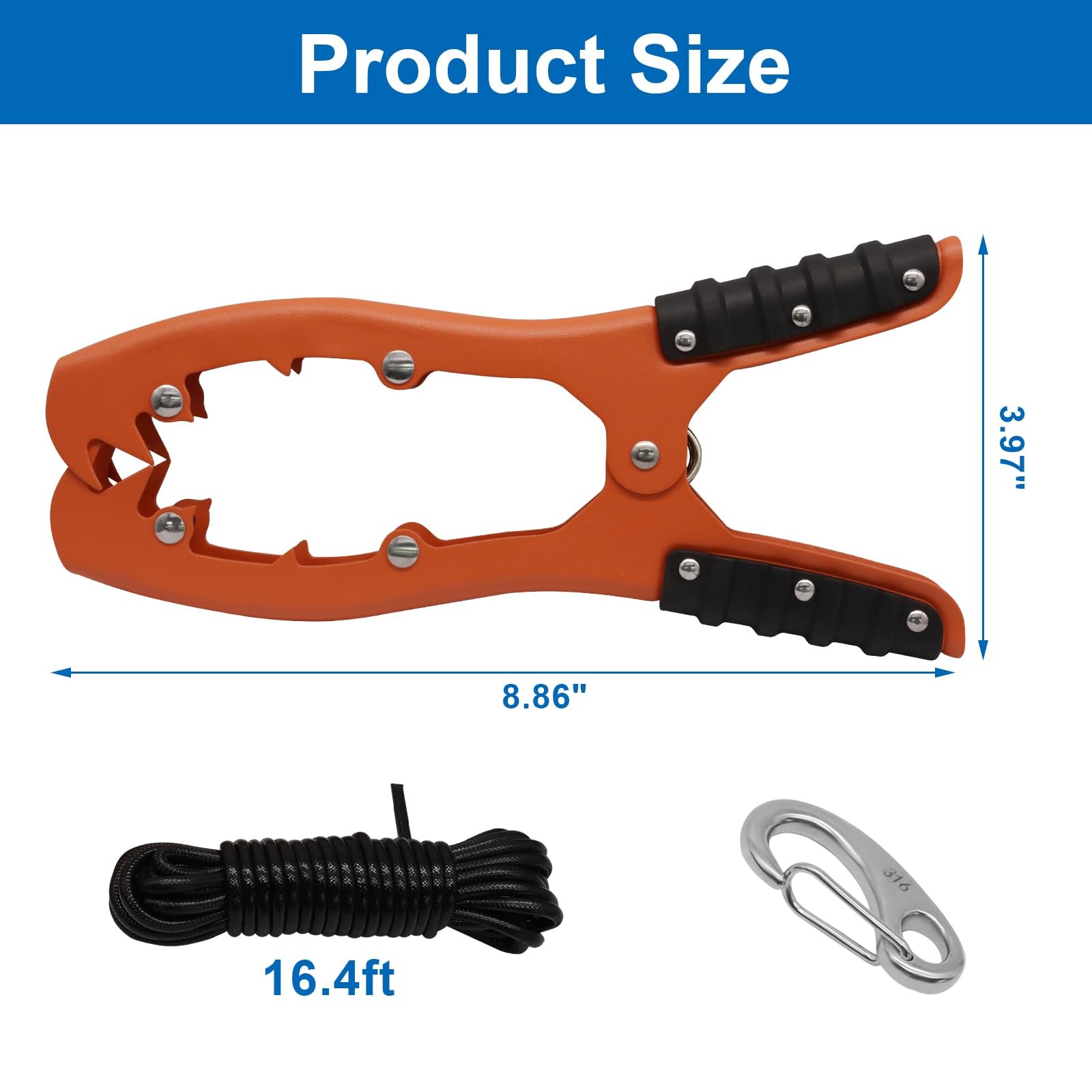 Kayak Brush Gripper, Orange Kayak Brush Clamp Anchor Kayaking Equipment with …