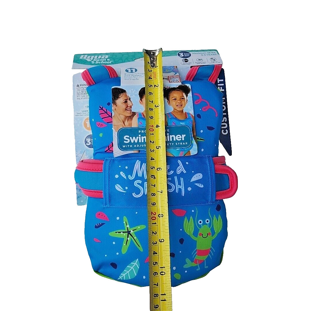 Swim School Progressive Swim Trainer Level 3 Safety Vest Ages 3-5 Max 38 lbs