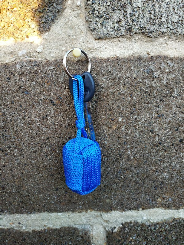 Handmade Blue Floating Cork Nautical Key Chain Kayak Boat Sailing Floating Buoy