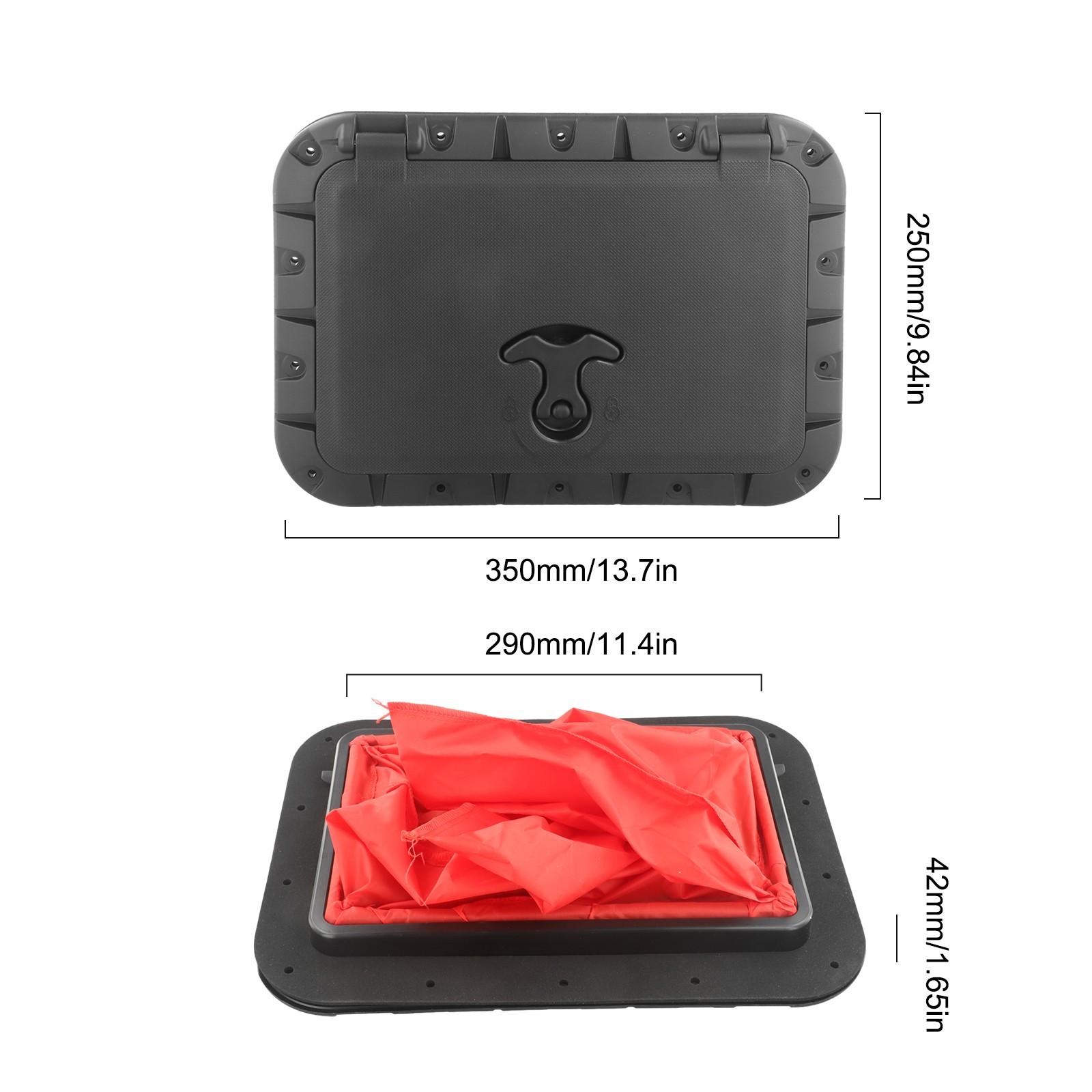 1piece Marine Deck Plate Square Hatch for pull Out Handle Hatch For