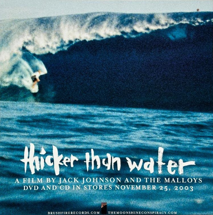 JACK JOHNSON “Thicker Than Water” New Original 2003 US Promo Surf Poster Flat