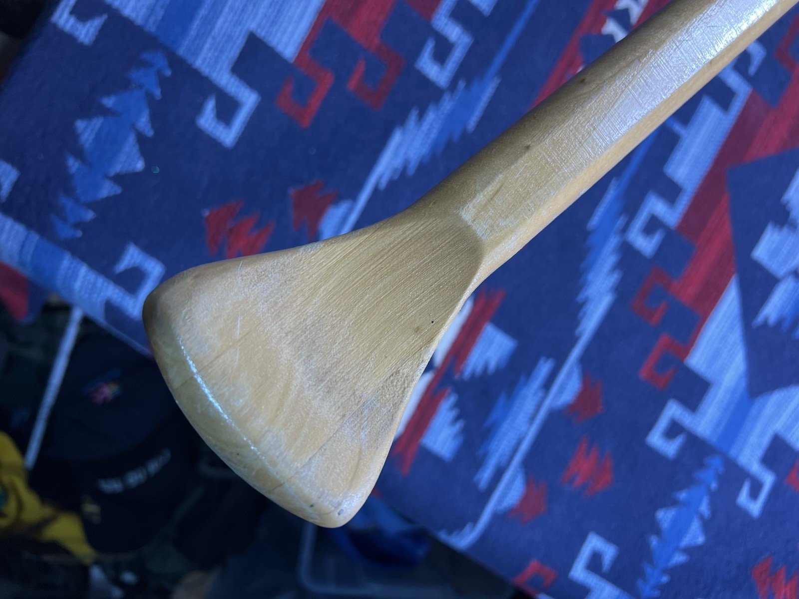 Vtg Wood Feather Brand Canoe Paddle 58” 59″ Beaver Lake Boat Wooden Lightweight