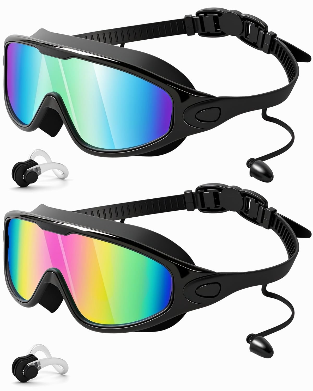 Wide View Anti Fog UV Protection Adult Swimming Goggles No Leaking Swim Glasses