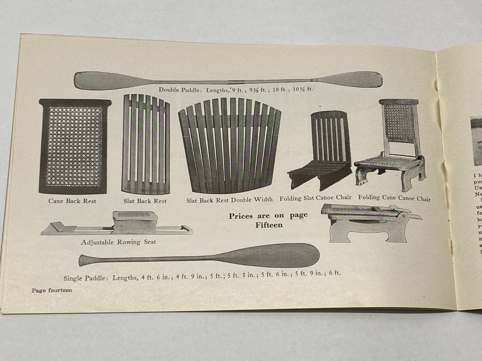 1919 Carleton Canoe Catalog / Booklet Old Town MAINE ME Canvas Paddles Seats C
