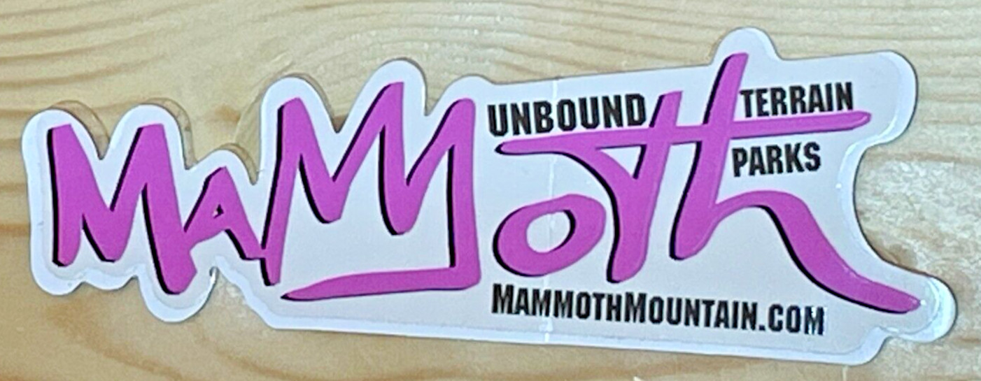 Skateboard Surfboard Sticker Ma Moth Unbound Terrain Parks Mammoth Mountain.Com