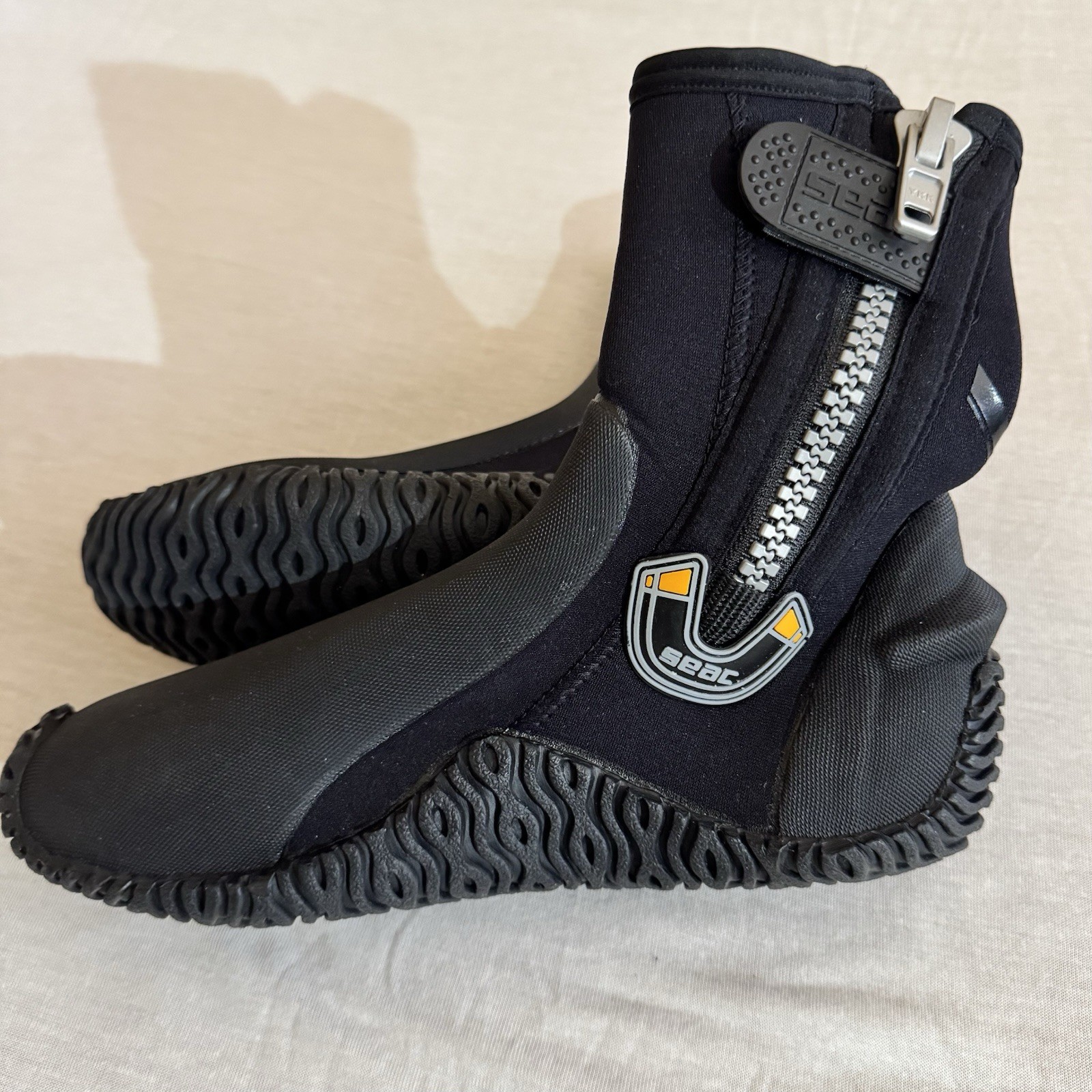 Seac 5mm Neoprene Wetsuit Scuba Diving Boots Shoes with Side Zipper S 5.5-6.5
