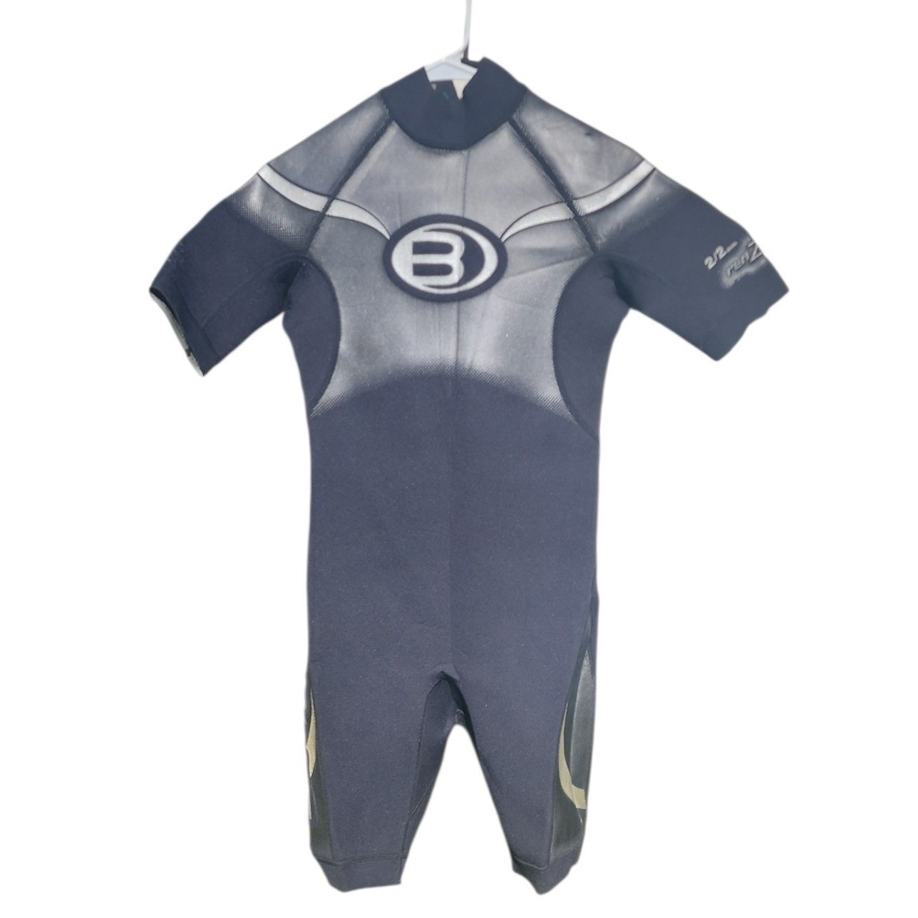 Bare Plazma 2/2mm Shorty Wetsuit Mens Medium Black Silver Surfing Diving Snorkel