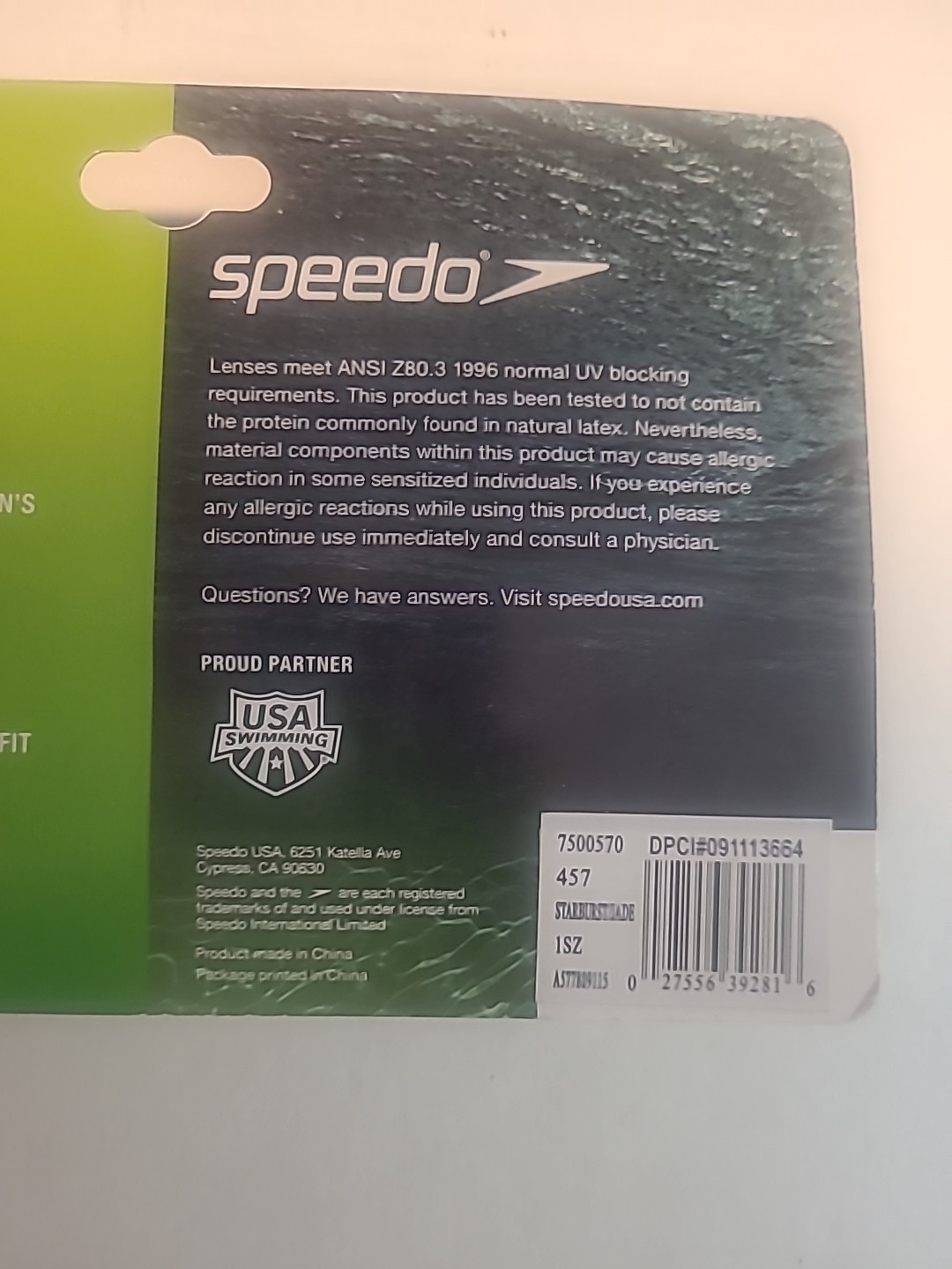 New Speedo kids 3-8 Kids Swim goggles – glide print – Starburst Jade