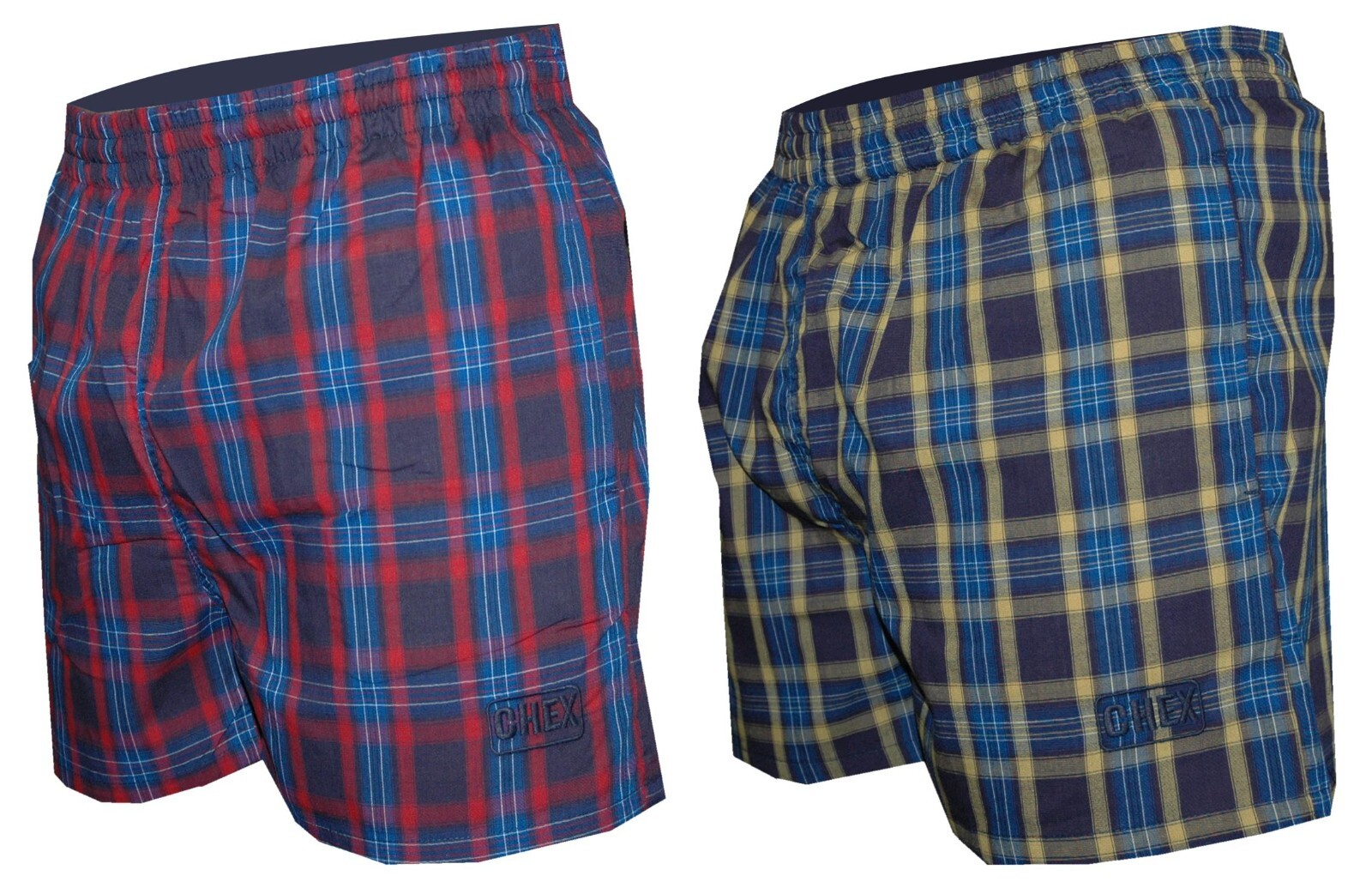 CHEX Amazon Boys Blue Check Sports Leisure Shorts Mesh Lined 6-8 & 9-11 Years