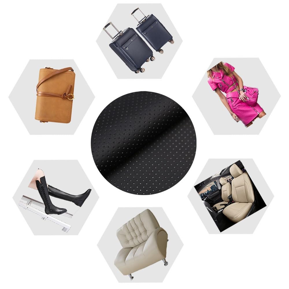Leather Repair Patch Breathable Perforated Adhesive 17.7×78.7″, beige 2.0