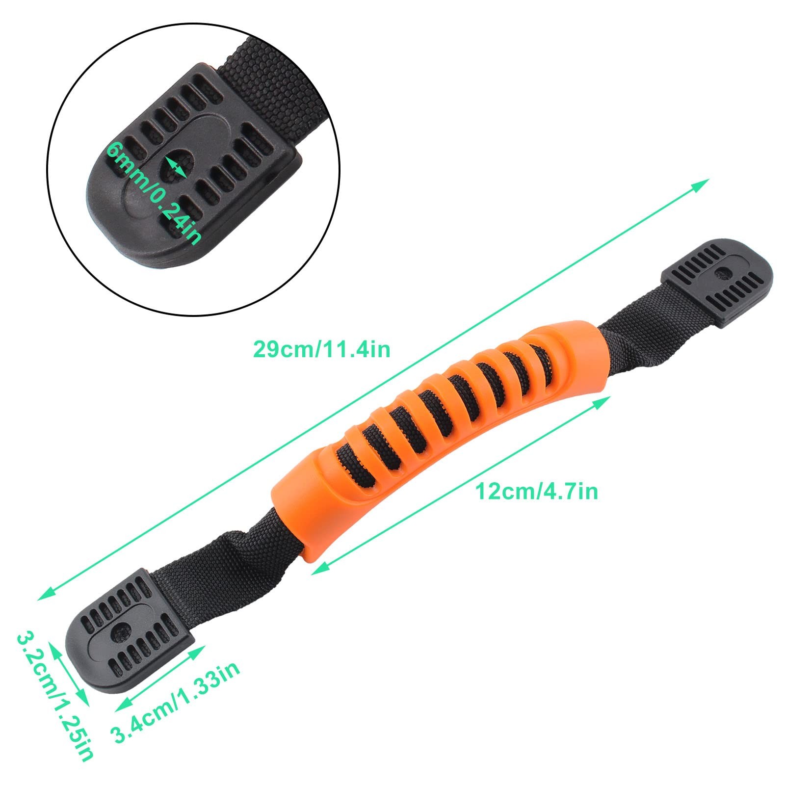 Kayak Carry Handles – Side Mount Replacement with Plastic Buckle for Paddle