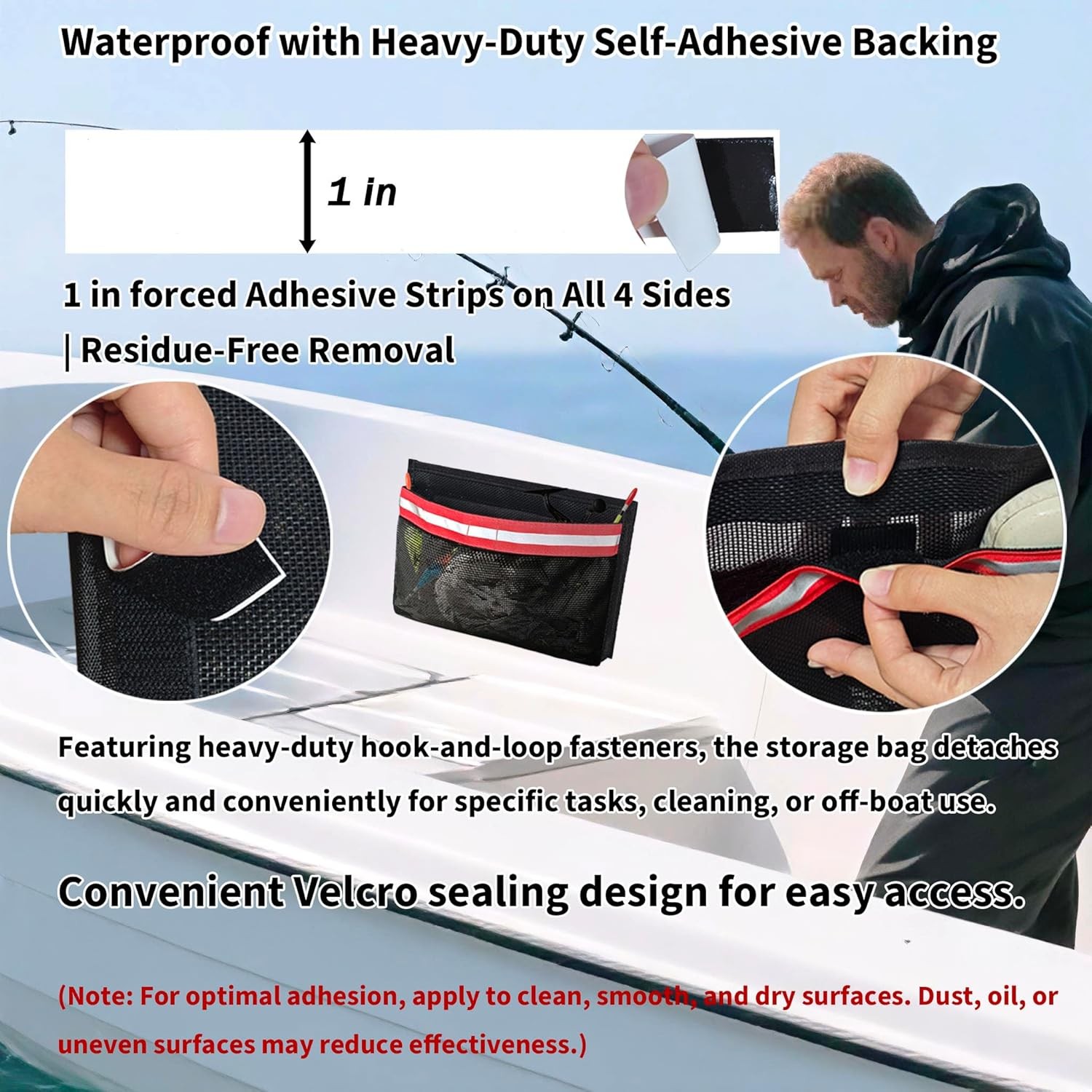 Waterproof & Breathable Marine Storage Bag W/ Hook & Loop Closure – 10″ x 7″ –
