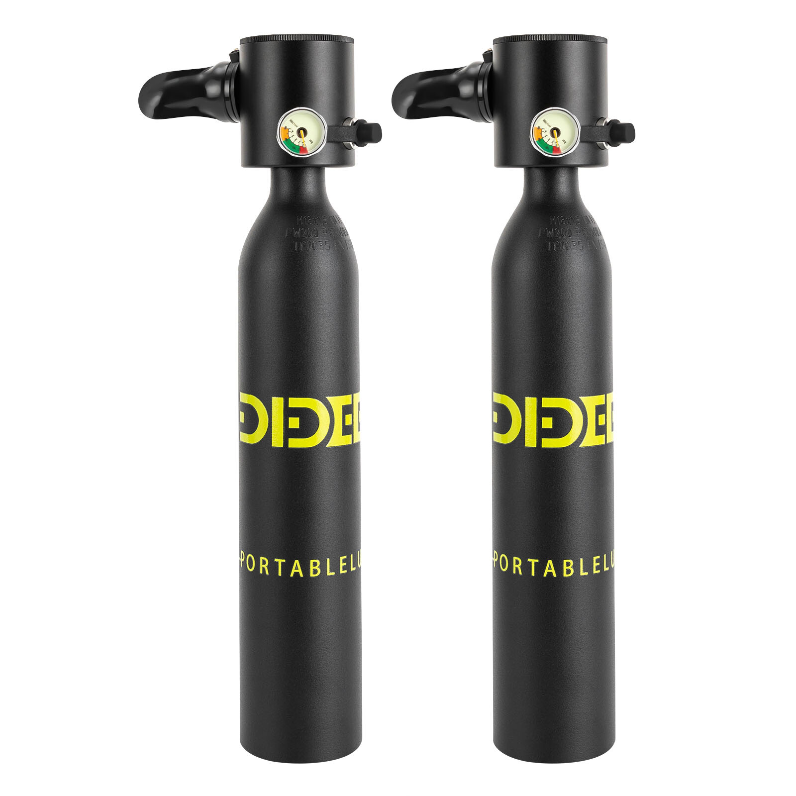 0.5L Oxygen Tank Pump Equipment Underwater Breath 2 * Mini Scuba Diving Case