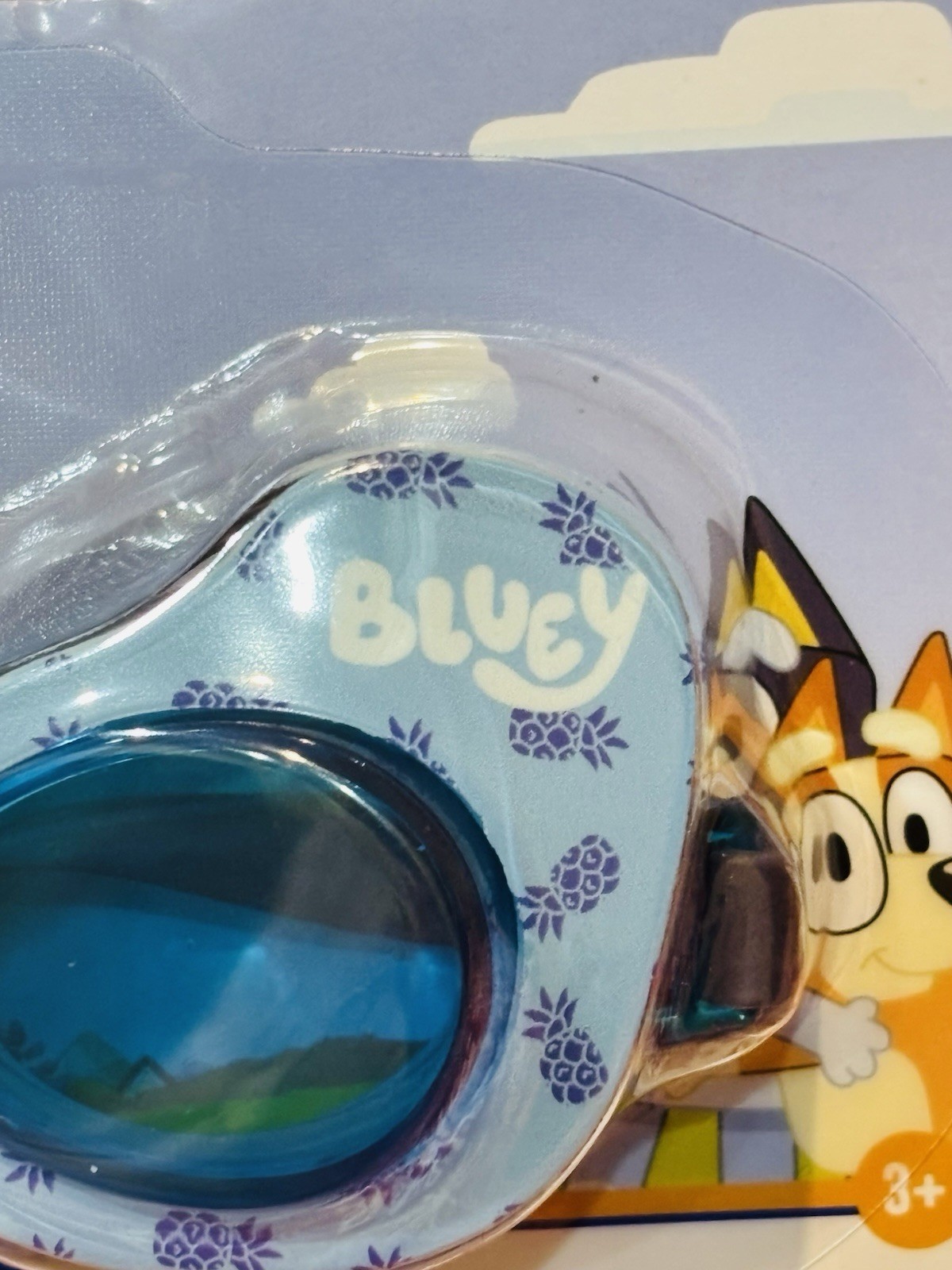 Bluey Kids Swim Goggles Age 3+ Adjustable Strap Swim Mask Factory Sealed New